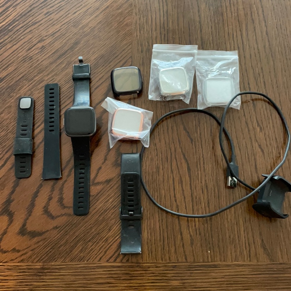 Fitbit Versa 2 with accessories
